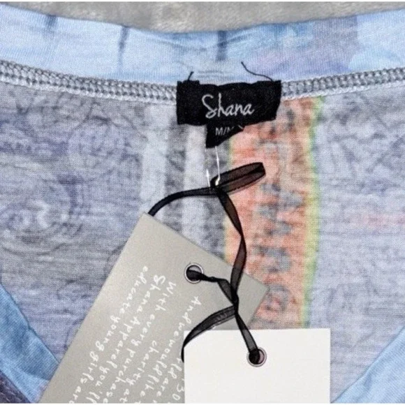 Shana Crushed Right To Education Tunic Women's Size M Purple Travel Art To Wear - Picture 3 of 13